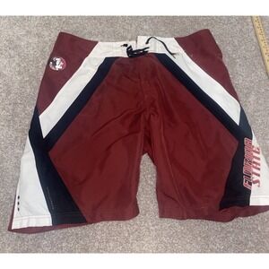 Columbia Florida State Seminoles Board Shorts Mens XL Red Football Gym Polyester